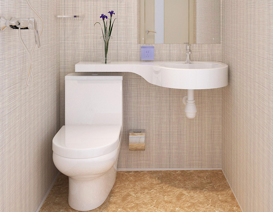 Full-Panel PEC Resin Fiber Hotel Modular Prefabricated Bathroom Unit