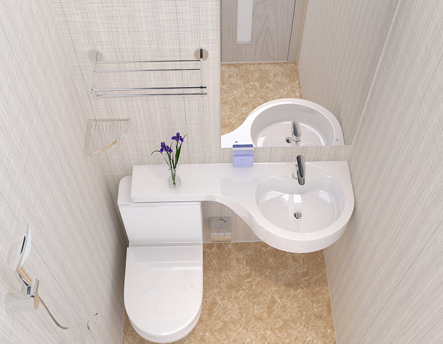 Full-Panel PEC Resin Fiber Hotel Modular Prefabricated Bathroom Unit