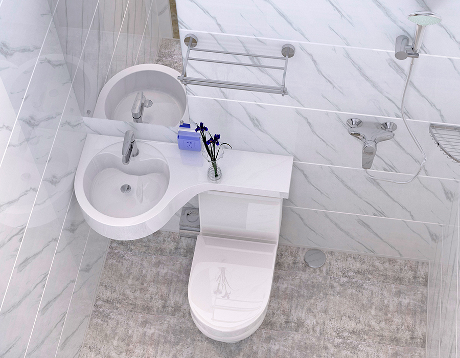 Modular Integrated Bathroom for Nursing Homes