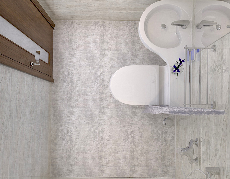 Modular Integrated Bathroom for Nursing Homes
