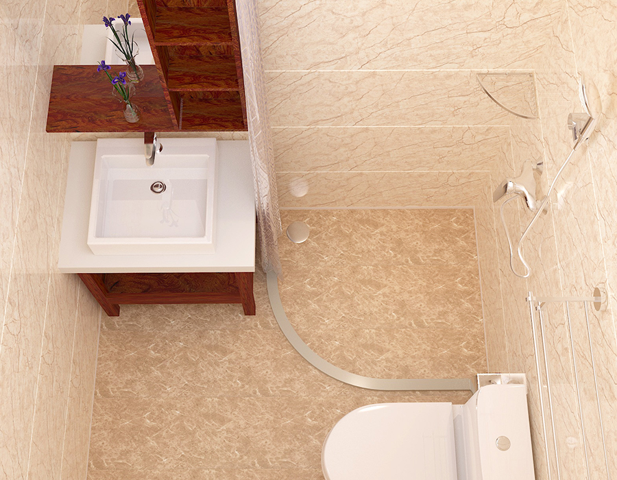 Quick-Install Modular Bathroom Featuring PEC Resin Fiber Inner Panels