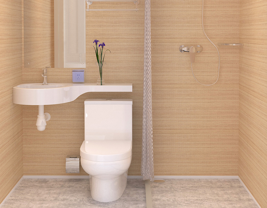 All-Panel PEC Resin Fiber Modular Bathroom