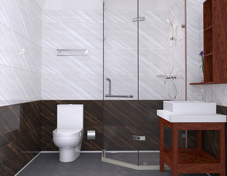 RTM Soft Ceramic Base Prefabricated Hotel Bathroom Unit with Resin Fiber Panels