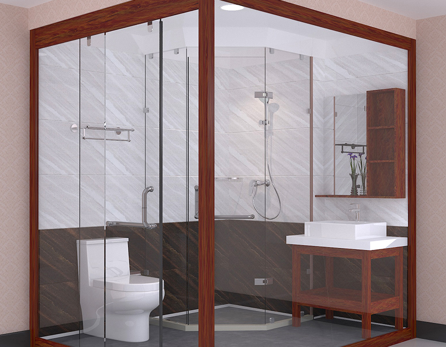 Prefabricated Hotel Bathroom Unit with PEC Resin Fiber Panels and RTM Soft Ceramic Base