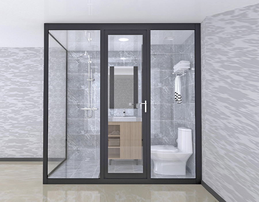 Exterior Wall Glass Assembly Bathroom