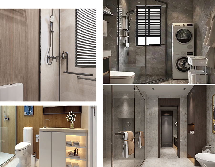 PEC Wall Board Vertical Prefab Integrated Bathroom