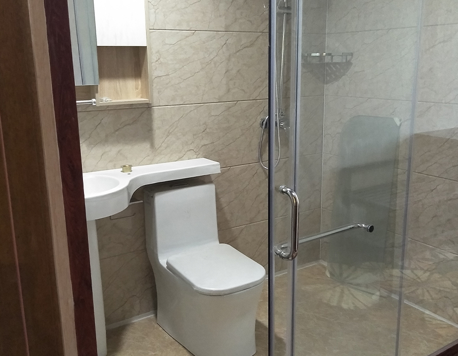 Exterior Wall Glass Assembly Bathroom