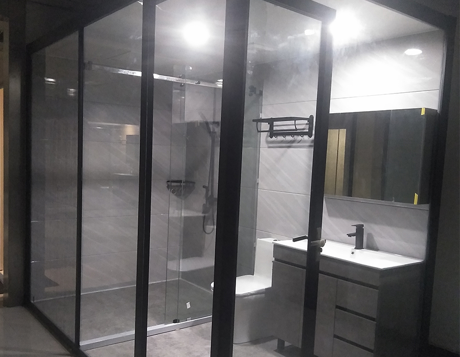 Exterior Wall Glass Assembly Bathroom