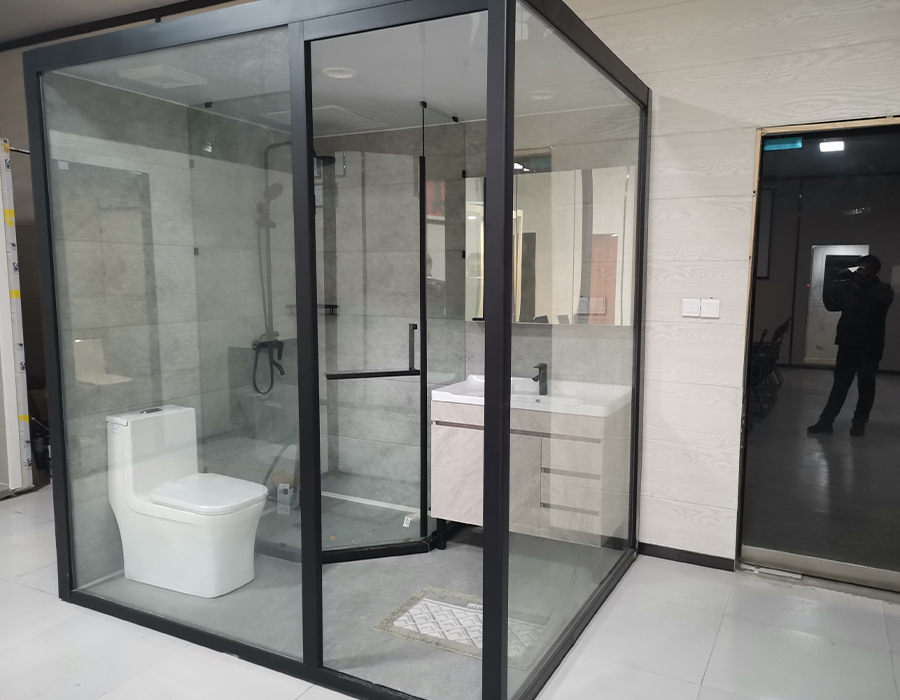 Exterior Wall Glass Assembly Bathroom